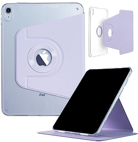 Hülle für iPad 10. Erzeugung (10,9'') 2022, DMaos Magnetic Abnehmbare Smart Cover, Faltbarer Ständer, 360° drehbar - Lavendel