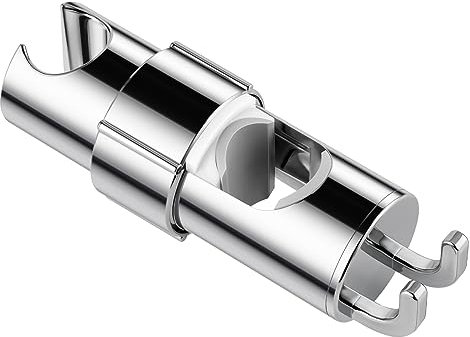 Aoleca Support universel de pommeau de douche, réglable de 16 à 27 mm, pour barre de douche, rotatif à 360°, plastique ABS, chromé