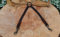 Edle Koppel Lederleine geflochten 16mm Antik-Braun 70cm, für 2 Hunde Zwillingsleine Koppelleine (Karabiner: Scherenhaken (Silber))
