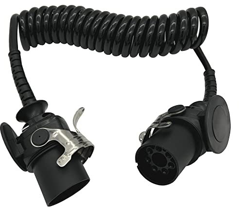 SAMETRUCK Elektrowendel 24V 7 polig 3,8m Spiralkabel LKW Anhänger Auflieger Kabel EBS ABS