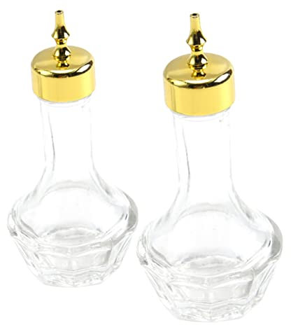 PRETYZOOM 2pcs Bitters Bottle for Cocktail Glass Bartender Miniature Bottles Bar Accessory