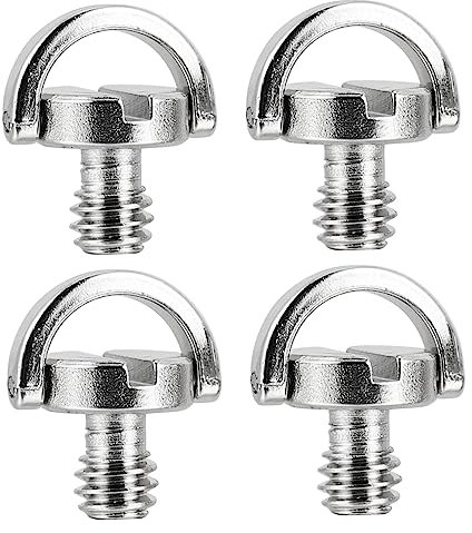 Gadpiparty 8 Pcs Screw Camera Parts Tripod Thread Camera Mounts Clamps Tripod for Camera Monopod Camera Accessories Camera Tripod 1/4 Tripod Tripods for Cameras Brass D-ring Iron