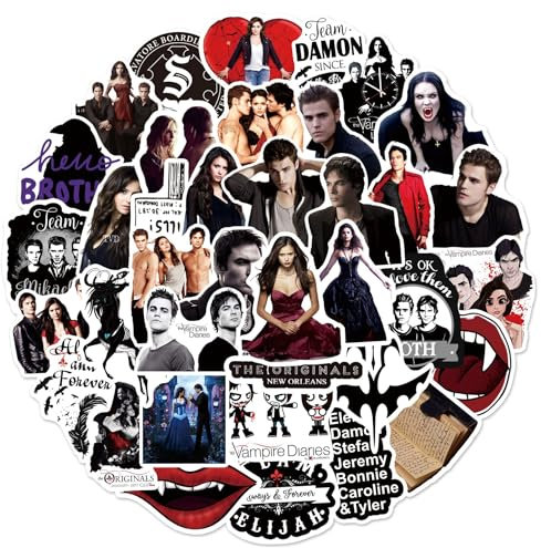 The Vampire Aufkleberpaket 50 Stück | Aufkleber für Erwachsene, Auto, Laptop, Wasserflaschen, Aufkleber für Teenager, Niedliche