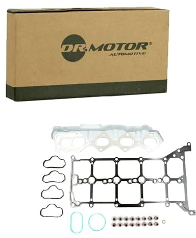 DR.MOTOR AUTOMOTIVE DRM01131S Dichtungssatz Zylinderkopfhaube mit Ventildeckeldichtung mit Ventilschaftabdichtung ohne Zylinderkopfdichtung mit Ansaugkrümmerdichtung(en) mit Abgaskrümmerdichtung(en)