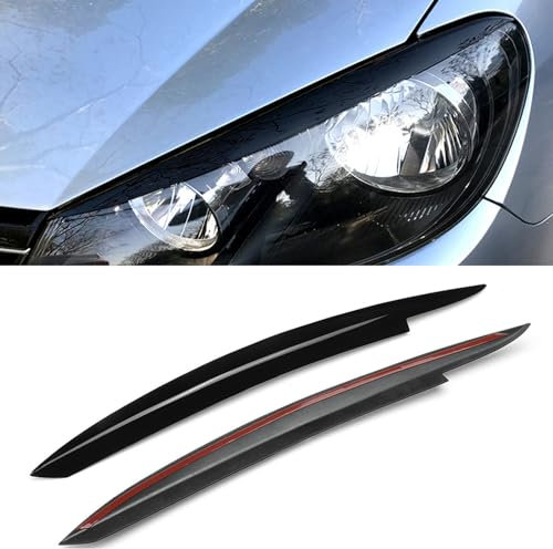 1 Paar Frontscheinwerfer Augenlid Augenbrauen Trim für VW Golf VI MK6 2008-2013