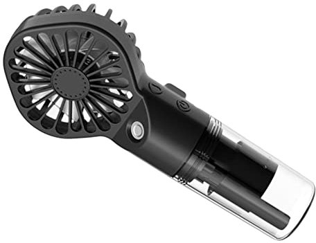 NeaxgeandX Ventilatore nebulizzatore portatile a 4 velocità per viaggi, scrivania, campeggio, nebulizzatore nero, 75 x 42 x 165 mm