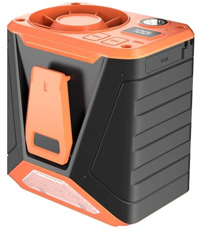 Ruuizksa Mini Portable Waist Clip Fan 3 Speed Cooling Fan 9000mAh Belt Clip Fan Wearable Personal Fan for Outdoor Climbing A