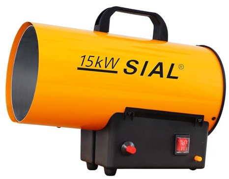 SIAL 15kW Radiateur Soufflant à Gaz Chauffage de Chantier Chauffage à Gaz Chauffage Radiant Souffleur d'air Chaud, Jaune