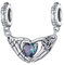 NINGAN 925 Sterling Silber Anhänger Schädel Hand In Hand Herz-förmige Anhänger, Halloween Bead Geeignet für Frauen Armband Halskette