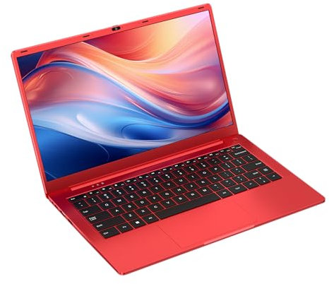 Ordenador Portátil 14 Pulgadas Celeron N5095 hasta 2,9 GHz Win11 8GB 256GB SSD Expansión 1TB 5G WiFi 1920x1080 FHD BT4.2 Mini HDMl USB 3.0 Portatil con Mouse Español Película - Rojo Metal Ordenador