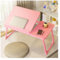 HBOOMOEM Betttisch，Tablet Tisch Betttisch，Laptop Betttisch Klappbar Tragbar，FrüHstüCkstablett Mit Klappbaren，Kann Zum Essen, Lernen, Lesen Und Arbeiten Verwendet Werden.(Pink)