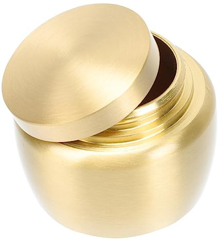 Cabilock 1Stk Mini-Teedose mini schmuckkästchen aromadose Mini Aufbewahrungsbehälter Mini Gewürzdose Dekorative Aufbewahrungsdose Auto Deckel Heimdekoration dekorative Teedose Kupfer Golden