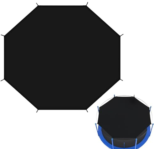Trampolin-Abdeckung, 1,8 m/2,4 m/3,0 m/3,6 m/4,3 m, Trampolin-Zeltabdeckungen, wasserdichte Trampolin-Schattenabdeckung, faltbare Anti-UV-Trampolin-Schutzhüllen für 6/8 Stangen Trampoline (4,3 m für 8