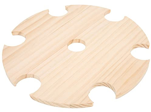 SUPYINI Wine Glass Drying Rack and Bottle Holder, Wooden Wine Rack Glass Holder for 6 Glasses and 1 Wine Bottle with Wine Storage Glasses Hook Stand Tray