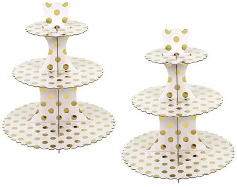 JYARZ Soporte para Tartas Decoración 2 Soportes For Tartas De Cartón For Cupcakes, Torre Redonda Expositor Tartas