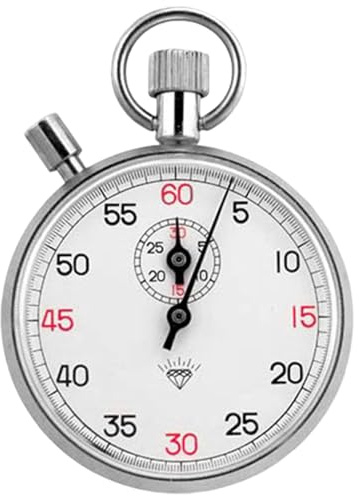 Xoeryoy Stop Watch Edelstahl Mechanische analoge Stoppuhr mit Pause Handheld -Timer zum Laufen, Training und Experimenten