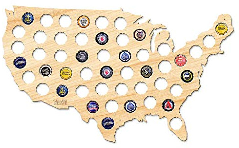 USA Karte Bier Auf Kapseln Tafel Bier 3 Farben Zur Wahl Geschenk Für Ihn M0075 50x30cm
