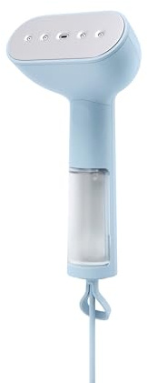 Steamery Dampfglätter Cirrus Core, 1350W, Dampfleistung 21g/Min, Aufheizzeit 15 Sekunden, Dry-Steam-Technologie, Aufhängeschlaufe, sichtbarer Wassertank, Tragbar, Blau