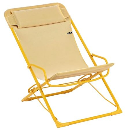 Lafuma MOBILIER - Klappbarer Schaukel-Liegestuhl - Transaswing - Batyline® Iso - Gelb Miel LFM5395_9987-5 Jahre Garantie