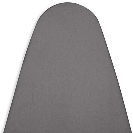 Encasa XO Housse Table à Repasser avec Feutre épaisseur 4 mm - Gris - Plain Couleurs Cotton, Elastic (Convient à la Norme Large Boards of 125x39 cm) Réfléchissant à la Chaleur