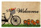 Dcasa Felpudo de Fibra Coco con Antideslizante para la Entrada 60x40 cm - Naranja - 40 x 60 cm