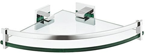 Gedotec Duschablage aus Messing Chrom poliert | Badezimmer Organizer Ecke | 232 x 54 x 32 mm | Rostfreies Material | Badezimmer Regal | Ablage für Duschkabinen | Bad-Ablage für Duschgel | Wandregal