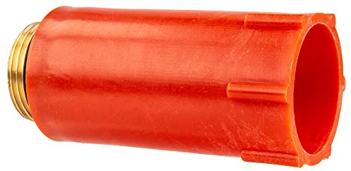 tecuro Baustopfen 1/2 Zoll mit Messing-Gewinde - Kunststoff rot