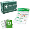 Betriebsverbandkasten nach Neuer DIN 13157:2021 mit Wandhalterung - gemäß ASR - Verbandskasten - Erste-Hilfe-Kasten - FLEXEO Koffer für Betriebe - Wandmontage - First aid (Komplettpaket Basic)