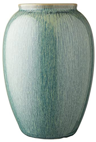 BITZ - Vase/BLumenvase - Stoneware - Grün/glasiert - (HxD) 25 x 15,5cm