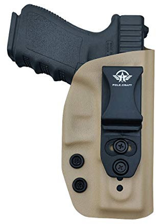 IWB Tactical KYDEX Pistolenholster Für: Glock 19 19X / Glock 23 / Glock 25 / Glock 32 / Glock 45 (Gen 1-5) Cz P10 Pistolenhalfter Hängend Verdeckte Versteckte Pistole Case Waffenholster (Tan, Right)