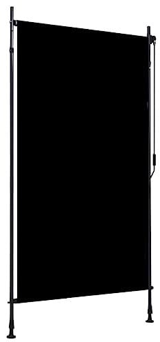 vidaXL Estor Enrollable de Exterior Persiana Toldo Vertical de Jardín Balcón Porche Pantallas de Privacidad Sombra Balcón Gris Antracita 120x270cm