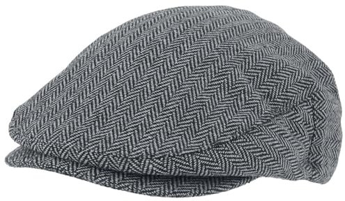 Brixton Unisex-Adult Hooligan Snap Cap Beret, Grey/Black, M