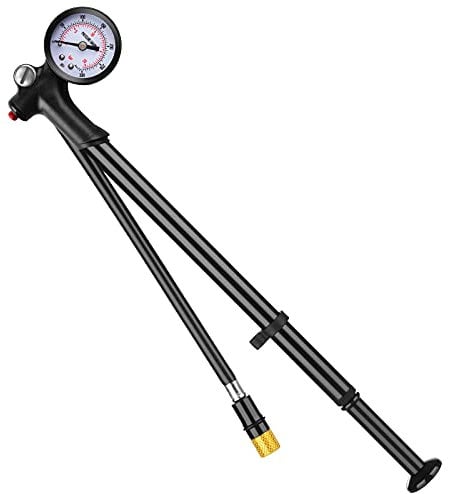Diyife Federgabel Dämpferpumpe mit Manometer, [300 PSI] Hochdruck Tragbare Gabelpumpe, Mini Fahrradpumpe für Federgabel & Heckfederung, MTB, Fahrrad, Rollstuhl, Schrader/Presta