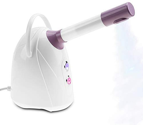 Vaporizador Facial, Vaporizador Facial NanoióNico con Pulverizador Giratorio de 360 ​​° Vaporizador PortáTil de Vapor FríO y Caliente para El Hogar para Limpieza Facial Profunda Spa(UE)