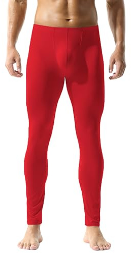 QiaTi Biancheria Intima da Uomo, Sexy, Lunghi, Sexy, Sexy, Aderente, a Compressione, per Uomo, Leggings Lunghi, Leggings Lunghi