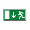 tradercat Aufkleber Notausgang grün - 10x5cm - Warnaufkleber/Hinweisaufkleber für Innen und Aussen mit UV-Schutz-, Hinweis/Gefahr Schild - Digitaldruck