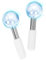 Arozk Ice Globes Facials Massager CrYoga-Kühler aus Edelstahl für Gesicht, Hals und Augen, Augenringe, Taschen, Falten Hautpflege (weiß)