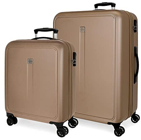 Roll Road Camboya Kofferset grau 55/68 cm starr ABS Kombinationsverschluss seitlich 217L 6,56 kg 4 Doppelrollen Handgepäck