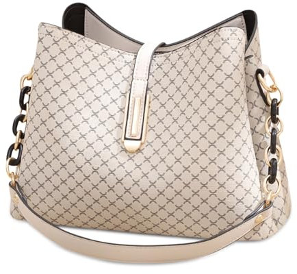 VARLIVOO Vintage Damen Handtaschen Schultertasche Frauen Umhängetasche Henkeltasche Damen Taschen Klein Crossbody Bag für Shopper Arbeit Reisen Wasserdicht PU Leder Khaki
