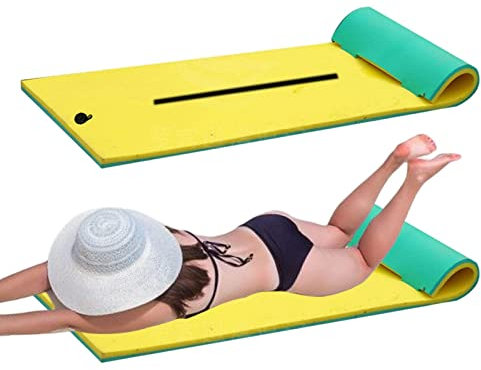 Dous Manta De Agua Flotante Hamaca Flotante De Agua Portátil Piscina De Agua Flotante De Agua Lisa Colchón De Espuma De Piscina para Verano para Tomar El Sol Deportes De Agua Picnics