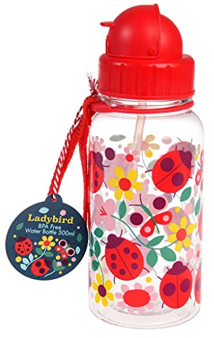 Rex London BPA Free Plastic Kids Water Bottle 500ml - Ladybird