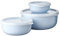 Mepal - Ensemble de 3 boîte de rangement Lumina - Boîte hermétique alimentaire avec couvercle pour frigo, congélateur, four vapeur, micro-ondes et lave-vaisselle - Bol de service – Nordic blue