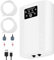 FENGQ 3W Aquarium Luftpumpe, Leise Sauerstoffpumpe, Aquarium pumpe Rückschlagventil mit Doppelten Luftlöchern, 2 * 3,2L/Min, USB Wiederaufladbar, für von 10-100L Fischbecken und Aquarium