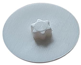 Enkotrade 21 Stück Abdeckkappen für Schrauben Weiß, Torx T40, 6-Lobe, Zierkappen zum Abdecken mit Kopflochbohrung, einstecken in Kopf Loch, Schraubenkappen