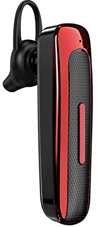 Fyearfly Auricolare Bluetooth senza fili, E1 Cuffie Bluetooth Vivavoce Cuffie da lavoro Auricolari stereo senza fili Auricolari sportivi per guida sicura, corsa, sport e affari(rosso nero)