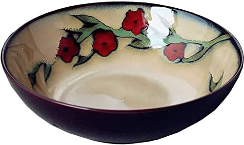 TATSEN Cereal bowl set Home Big Wrist Ceramic Bowl Italian Japanese Pasta Cereal Tableware and Kiln Glaze Snack Salad Plate Food Utensils 20x6cm Decorative Hotel Retro Soup Bowl salad bowl