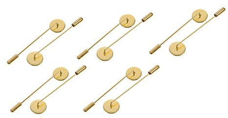 CORHAD 10 Stück Runde Anstecknadeln Aus Metalllegierung Broschenstiftsockel Für Die Schmuckherstellung Modische Und Robuste Broschenrücken