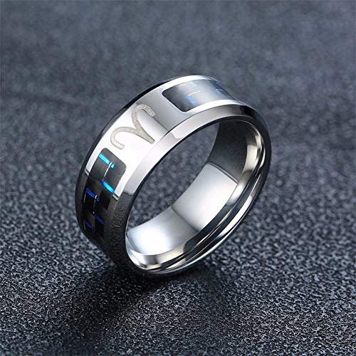 Klassisch-Minimalistischer Weißer Ring Mit Geschlossenem Mund, Kunst-Zwölf-Sternzeichen-Symbol-Design-Ring, Damen-/Herren-Horoskop, Himmlisches Astrologie-Set, Damen-Modeschmuck, Geburtstagsgeschen