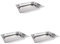 Vogue K925 Stainless Steel 1/2 Gastronorm Pan 2.5Ltr/40mm Deep Food Container, Silver (Pack of 3)