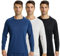 LANBAOSI 3 Pack Men's Long Sleeve Running T-Shirt Mesh Quick Dry Outdoor Gym T-Shirt Sun Protection Active Athletic Training Tops